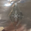 Engraved Diamond Bevel Glass 4" x 7"