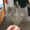 Engraved Diamond Bevel Glass 4" x 7" - Image 2
