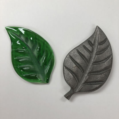 LF-6 Glass Leaf Iron Kiln Mold w/ Example