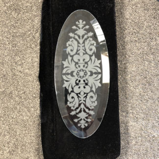 Victorian Etched Oval Bevel-3 7/16" x 8" - OV6
