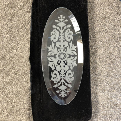 Victorian Etched Oval Bevel-3 7/16" x 8" - OV6