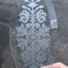 Victorian Etched Oval Bevel-3 7/16" x 8" - OV6 - Image 2