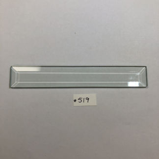B#519 Rectangle Bevel Glass 1 1/16"  x 6 7/8" w/ Flat