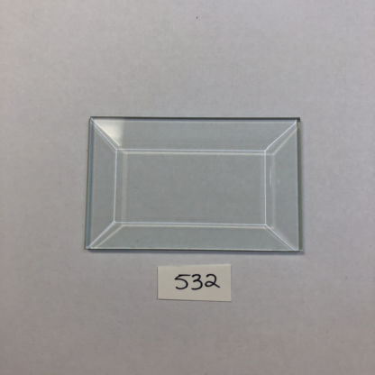 G#532 Rectangle Bevel Glass 2"  x 3 3/16"
