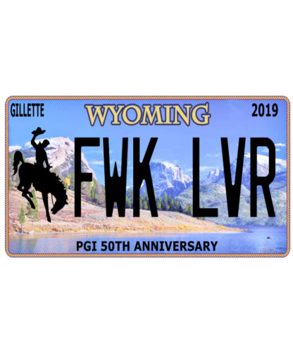 PGI Wyoming License Plate-FWK LVR