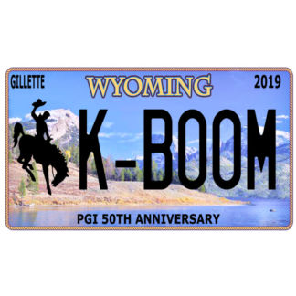 PGI Wyoming License Plate-K-BOOM