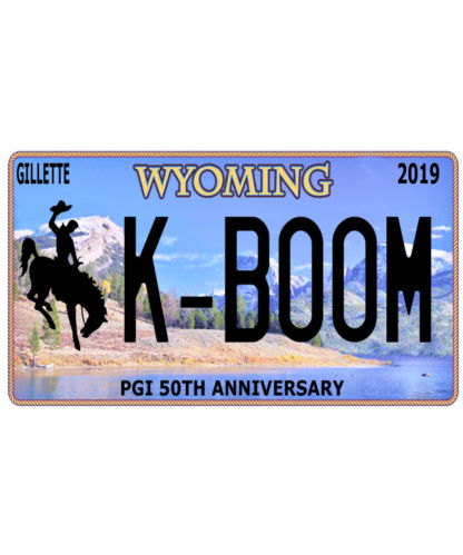 PGI Wyoming License Plate-K-BOOM