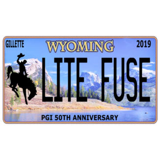 PGI Wyoming License Plate-LITE FUSE