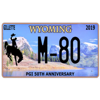 M-80 Wyoming Licence Plate