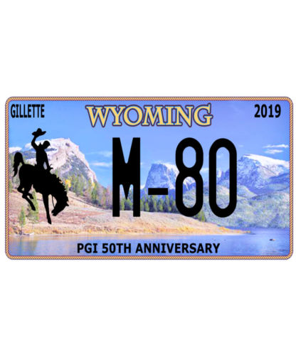 M-80 Wyoming Licence Plate