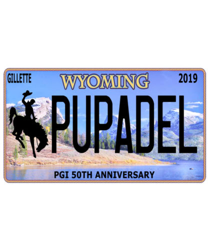 Pupadel Wyoming Licence Plate