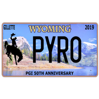 Pyro Wyoming Licence Plate