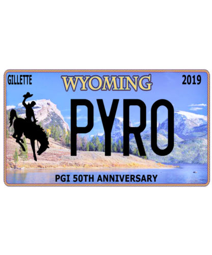 Pyro Wyoming Licence Plate