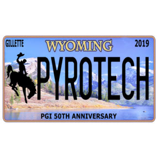 Pyrotech Wyoming Licence Plate