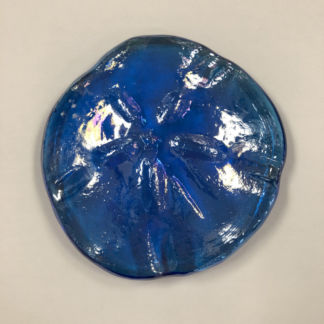 Turquoise Iridescent Glass Sand Dollar