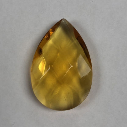 Teardrop Pressed Jewel 20mm x 30mm Light Amber