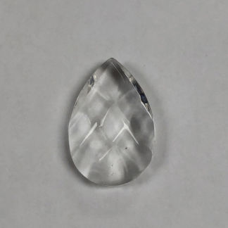 Teardrop Pressed Jewel 20mm x 30mm Clear