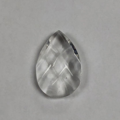Teardrop Pressed Jewel 20mm x 30mm Clear