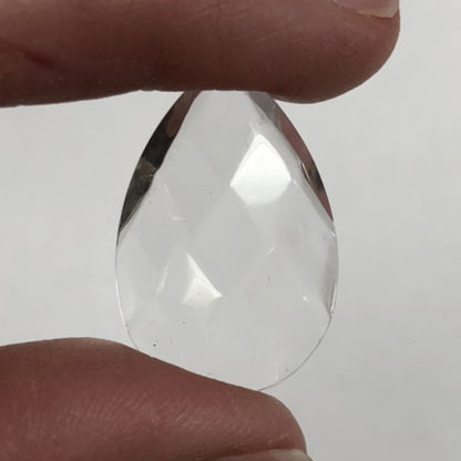 Teardrop Pressed Jewel 20mm x 30mm Clear - Image 2