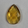 Teardrop Pressed Jewel 17mm x 26mm Light Amber