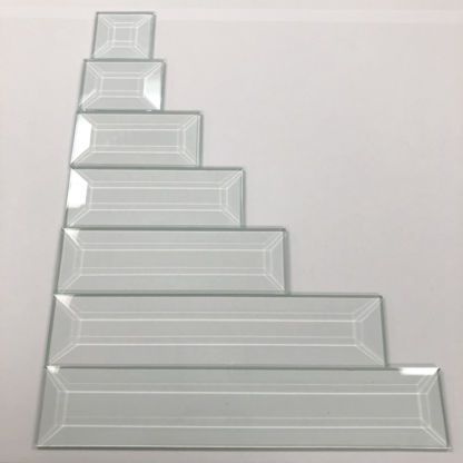 1 1/2"  x 5" Box 30 - Rectangle Bevel Glass