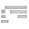 1 1/2"  x 8" Rectangle Bevel Glass - Image 2