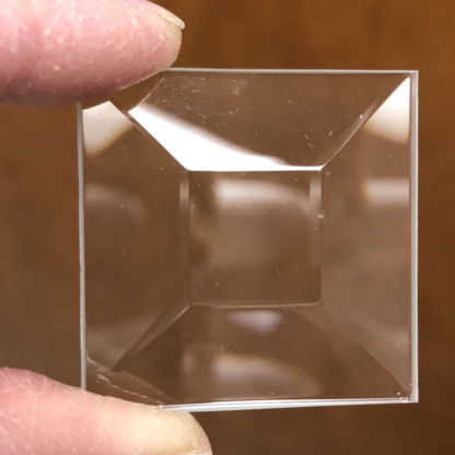 1 1/2" x 1 1/2" Clear Bevel Square Box 30
