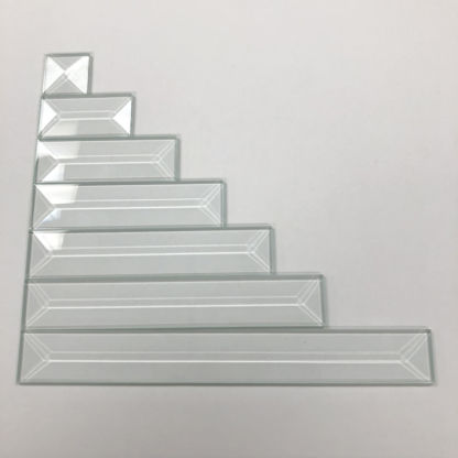 1" x 3" Rectangle Bevel Glass