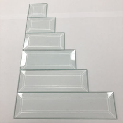 2" x 2" Clear Bevel Square - Image 2