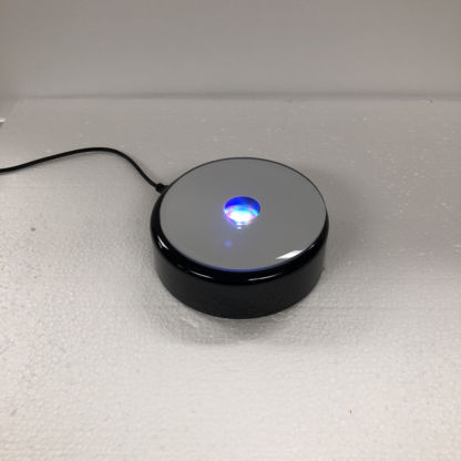 Lighted Base-3 3/4" Black Round Colored Light