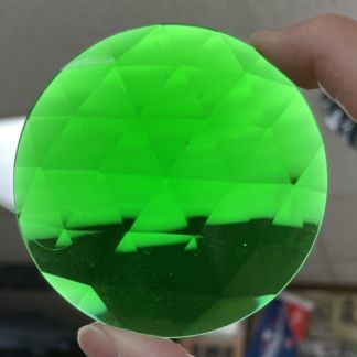 Round Faceted Round 75mm Jewel -Green FR75-03