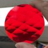 Round Faceted 75mm Jewel -Red FR75-10