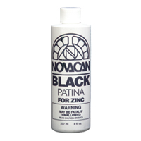 Novacan Black Patina For Zinc 8oz