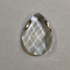 Teardrop Pressed Jewel 25mm x 38mm Clear