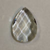 Teardrop Pressed Jewel 30mm x 45mm Clear