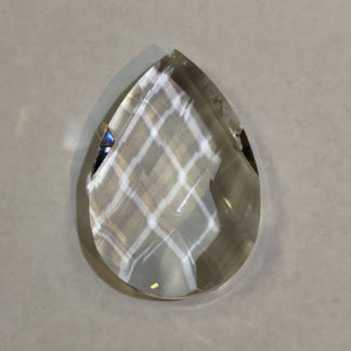 Teardrop Pressed Jewel 30mm x 45mm Clear