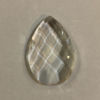 Teardrop Pressed Jewel 40 mm x 60 mm Clear