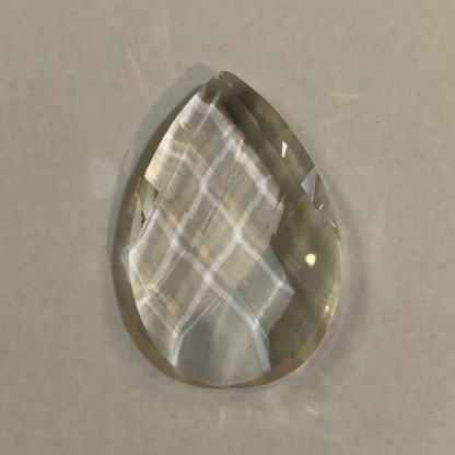 Teardrop Pressed Jewel 40 mm x 60 mm Clear