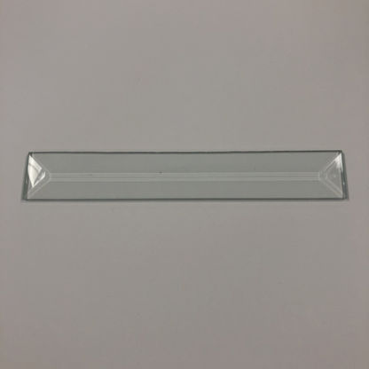 C#552 Rectangle Bevel Glass 1 1/8"  x 7 3/8" w/ Flat