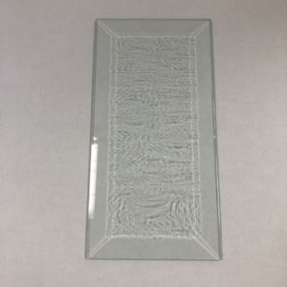 M#581GC Rectangle Bevel Glass 3 7/16"  x 6 7/8" Glue Chip