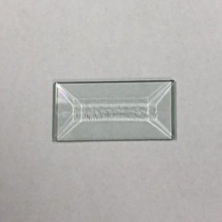 CC#589GC Rectangle Bevel Glass 1 3/16"  x 2 7/16" Glue Chip