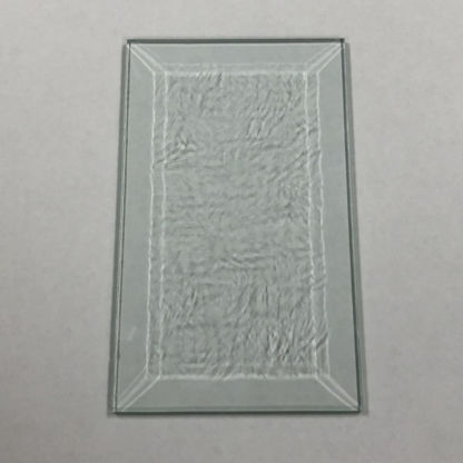 Glue Chip Rectangle Bevel Glass 3"  x 6"