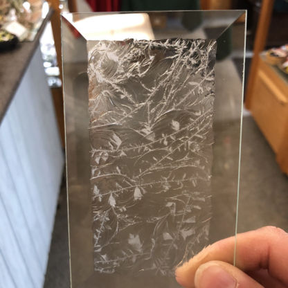 R#592GC Rectangle Bevel Glass 3"  x 3 7/16" Glue Chip - Image 2