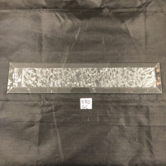 L#580GC Rectangle Bevel Glass 2 7/16"  x 11 3/4" Glue Chip