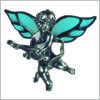 3-D Cherub with Mandolin Lead Casting Set of 2 - Image 2