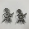 3-D Cherub with Mandolin Lead Casting Set of 2