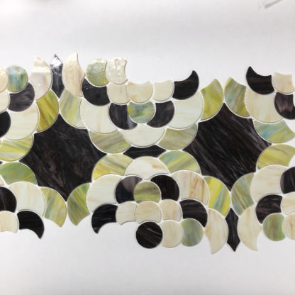 Mosaic Glass Tile 06-064 Green-5 tiles - Image 2