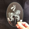 CF1008-Engraved 4" x 6" Oval Bevel Carousel Horse - Image 2