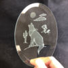 CF1001-Engraved 4" x 6" Oval Bevel Coyote Desert - Image 2