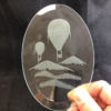 CF1009-Engraved 4" x 6" Oval Bevel Hot Air Balloon - Image 2